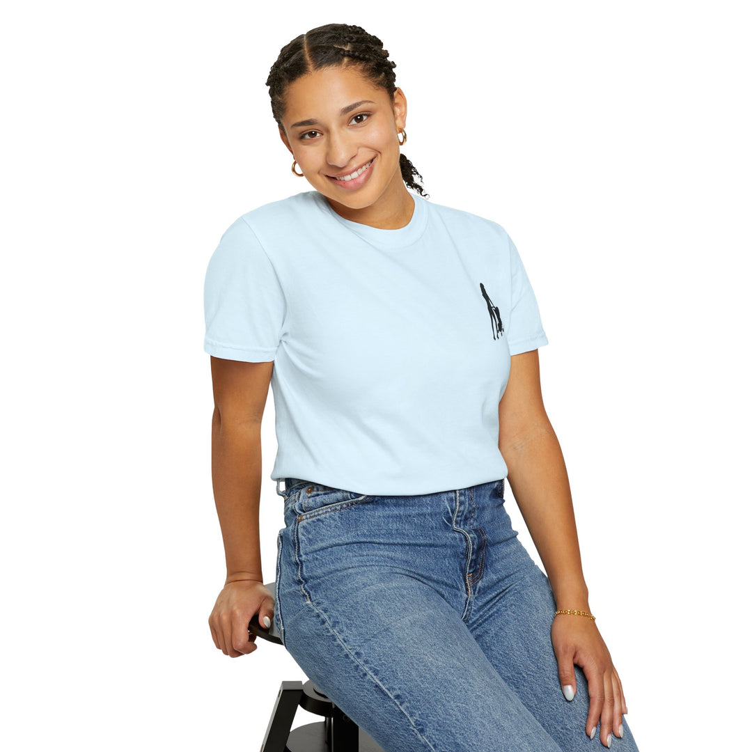 Subtle Hottest Mom Logo Unisex Garment-Dyed T-Shirt