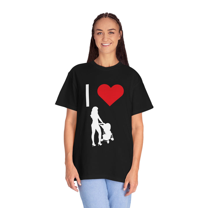 I ❤️ Hottest Mom Unisex Garment-Dyed T-Shirt | Celebrate Love and Empowerment