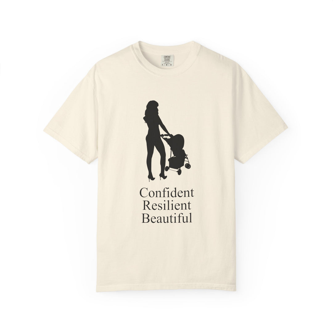 Confident, Resilient, Beautiful T-Shirt | Hottest Mom Logo | Comfort Colors