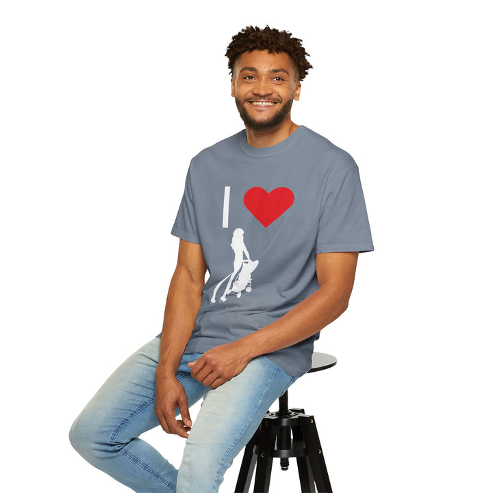 I ❤️ Hottest Mom Unisex Garment-Dyed T-Shirt | Celebrate Love and Empowerment