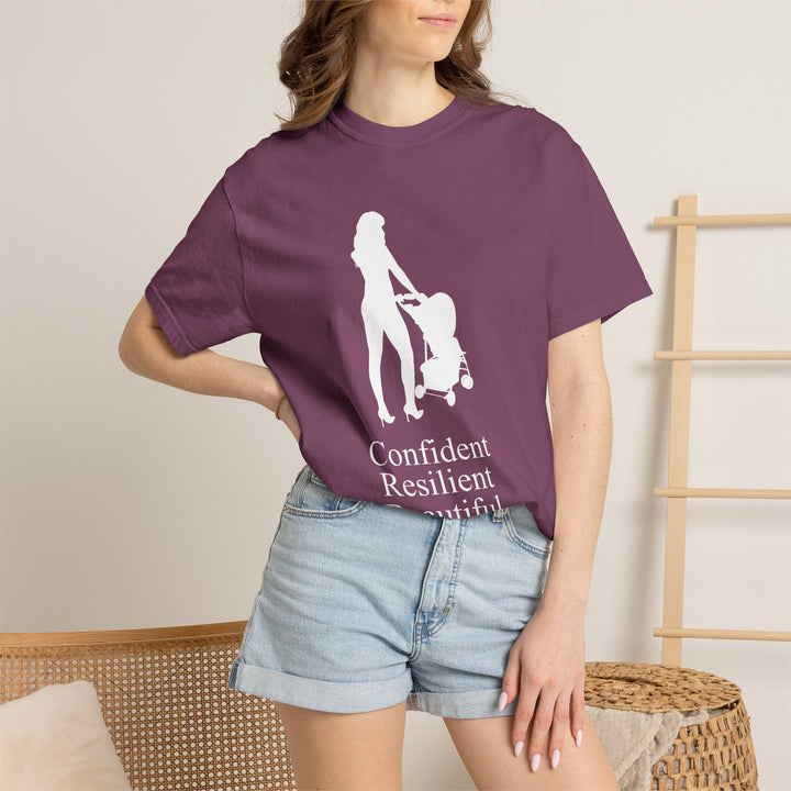Confident, Resilient, Beautiful T-Shirt | Hottest Mom Logo | Comfort Colors