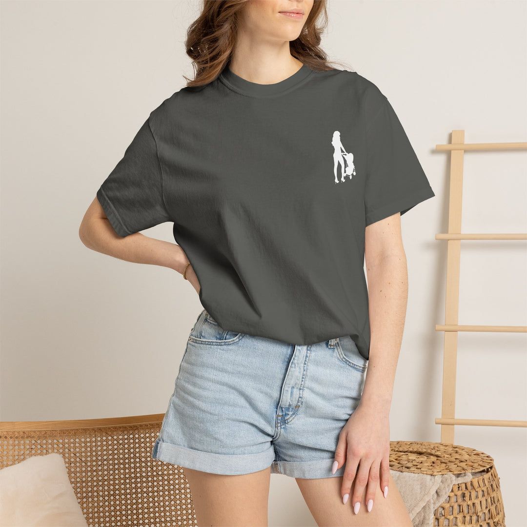 Subtle Hottest Mom Logo Unisex Garment-Dyed T-Shirt