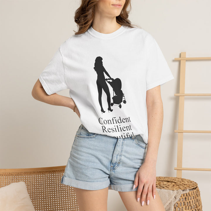 Confident, Resilient, Beautiful T-Shirt | Hottest Mom Logo | Comfort Colors