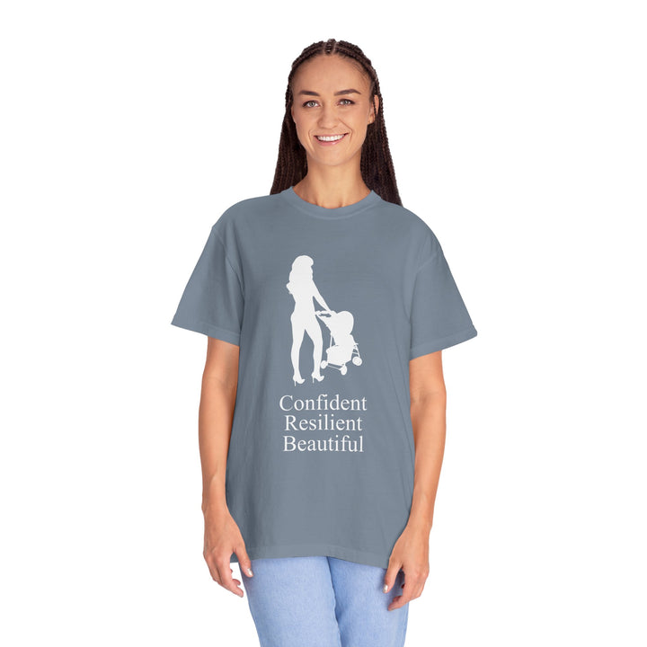 Confident, Resilient, Beautiful T-Shirt | Hottest Mom Logo | Comfort Colors
