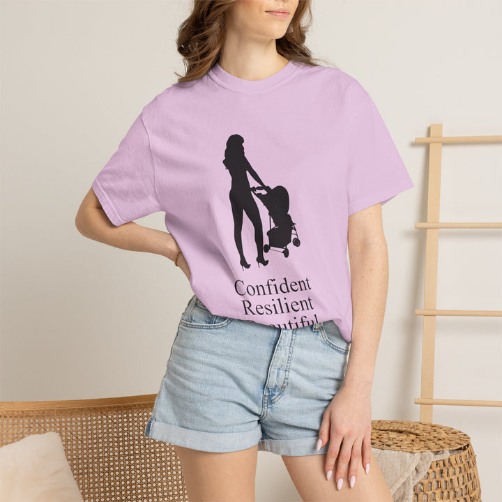 Confident, Resilient, Beautiful T-Shirt | Hottest Mom Logo | Comfort Colors