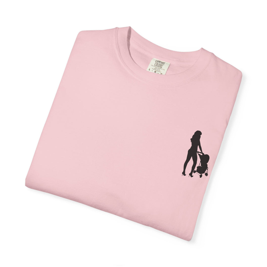 Subtle Hottest Mom Logo Unisex Garment-Dyed T-Shirt
