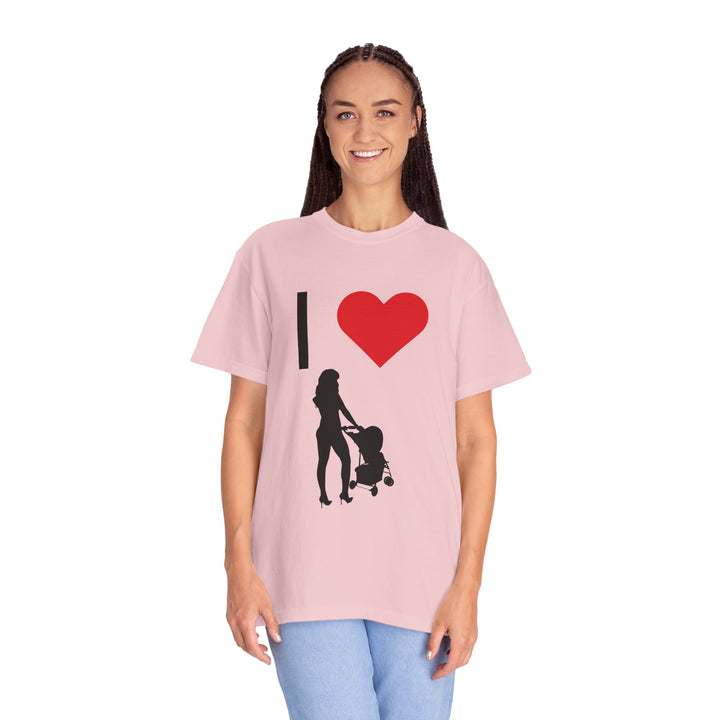 I ❤️ Hottest Mom Unisex Garment-Dyed T-Shirt | Celebrate Love and Empowerment