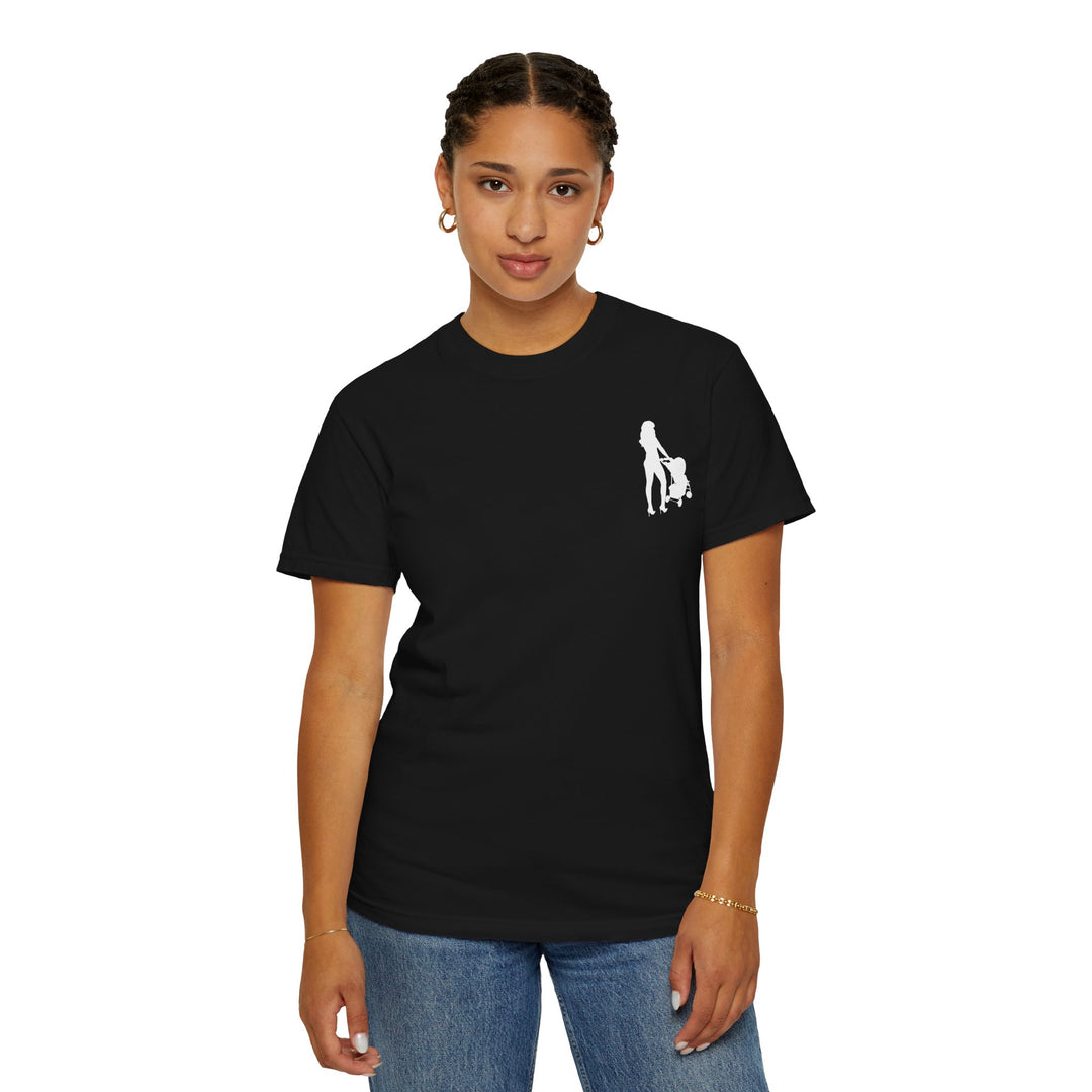 Subtle Hottest Mom Logo Unisex Garment-Dyed T-Shirt