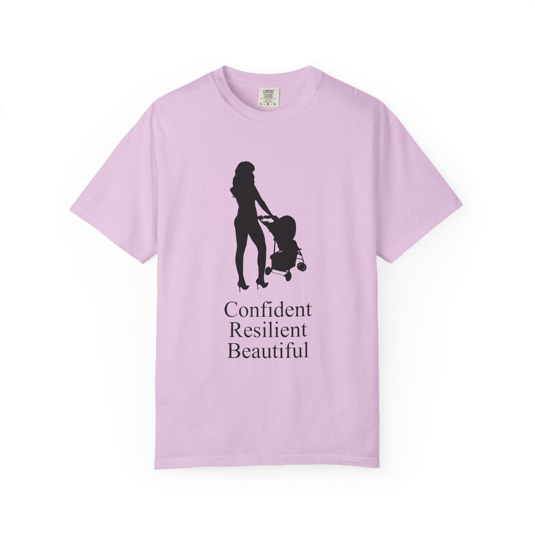 Confident, Resilient, Beautiful T-Shirt | Hottest Mom Logo | Comfort Colors