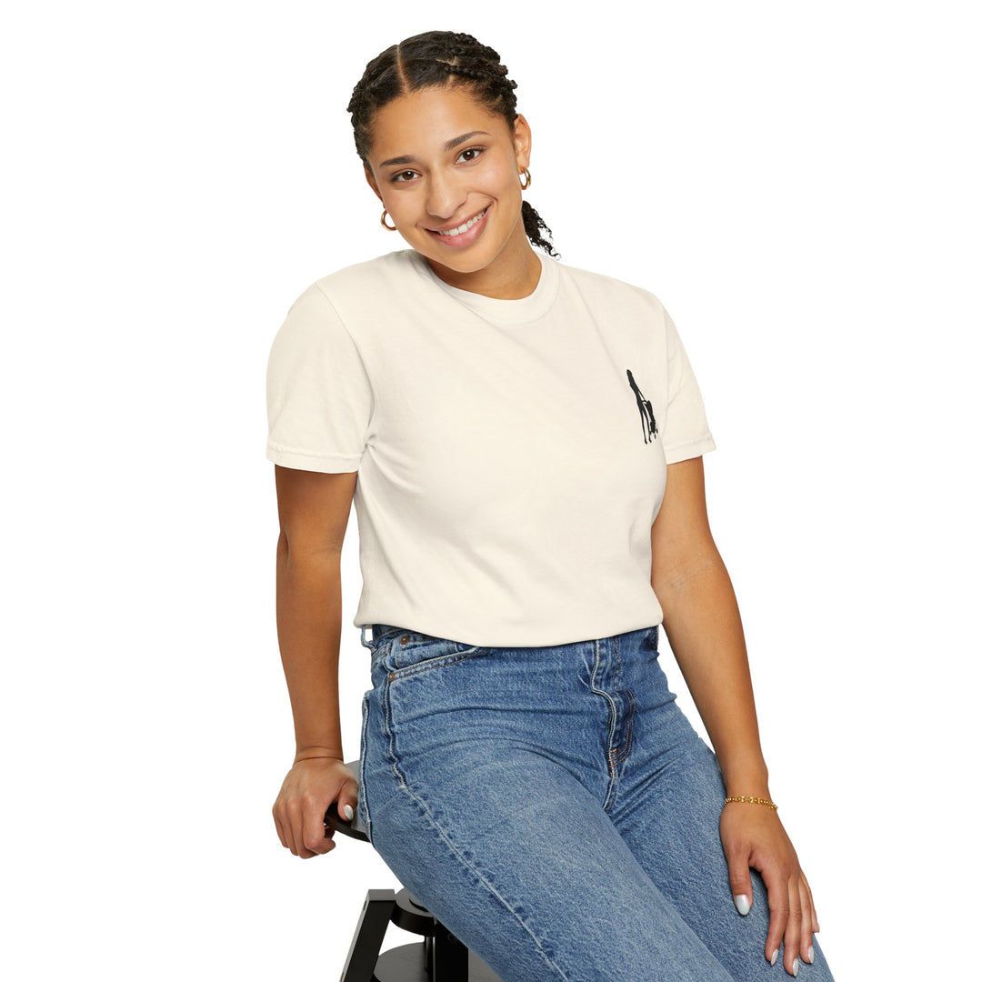 Subtle Hottest Mom Logo Unisex Garment-Dyed T-Shirt