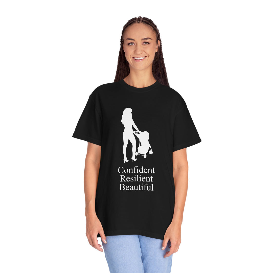 Confident, Resilient, Beautiful T-Shirt | Hottest Mom Logo | Comfort Colors