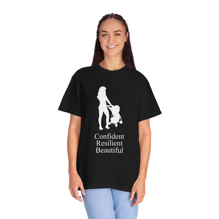 Confident, Resilient, Beautiful T-Shirt | Hottest Mom Logo | Comfort Colors