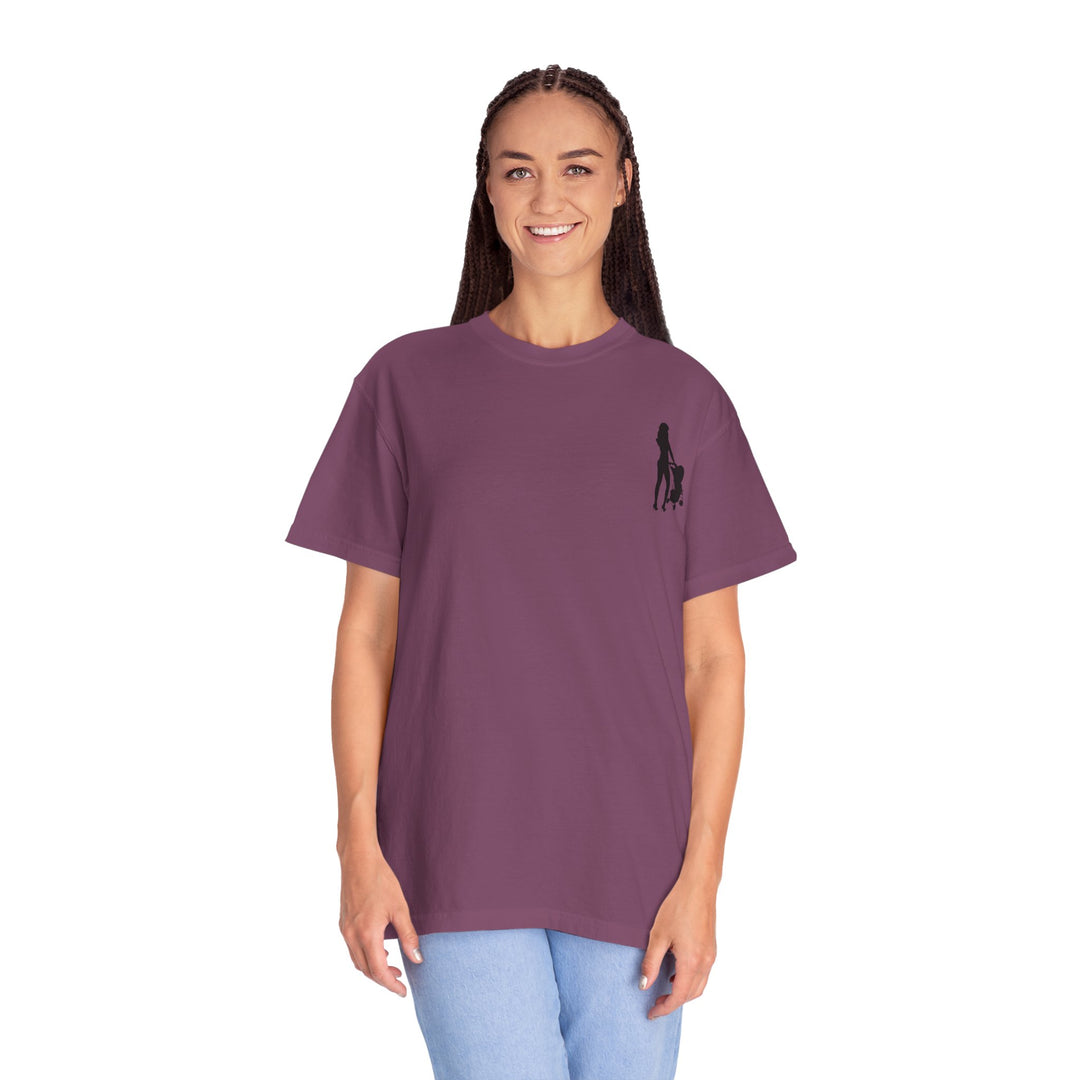Subtle Hottest Mom Logo Unisex Garment-Dyed T-Shirt