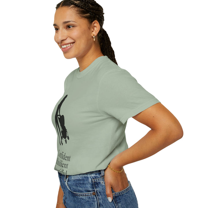 Confident, Resilient, Beautiful T-Shirt | Hottest Mom Logo | Comfort Colors