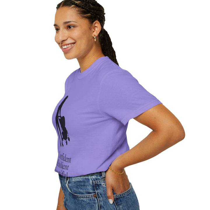 Confident, Resilient, Beautiful T-Shirt | Hottest Mom Logo | Comfort Colors