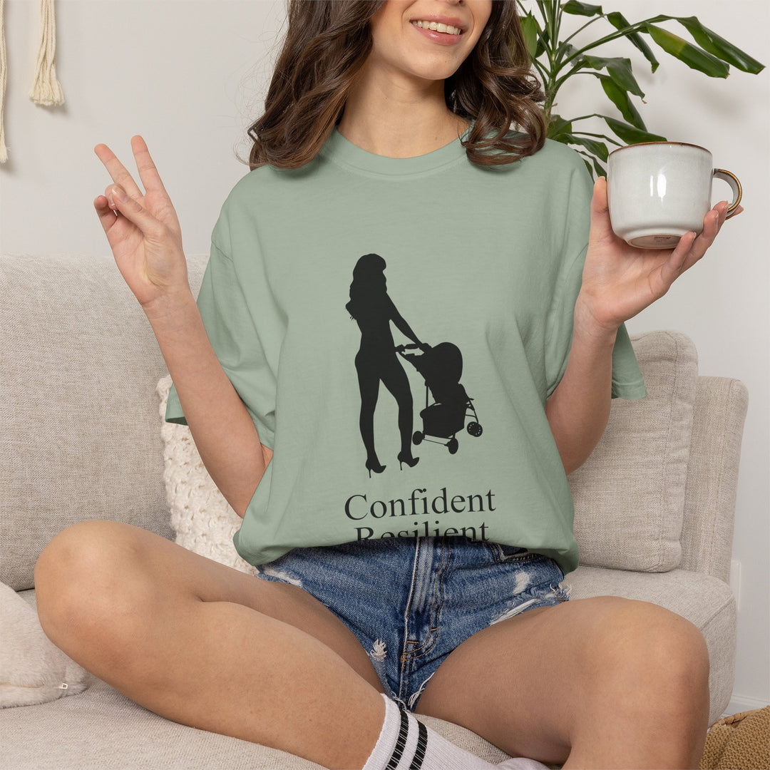 Confident, Resilient, Beautiful T-Shirt | Hottest Mom Logo | Comfort Colors