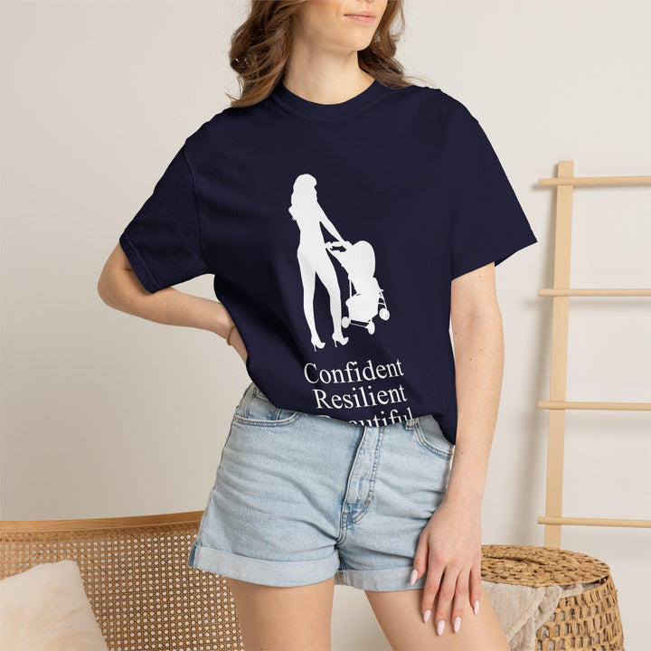Confident, Resilient, Beautiful T-Shirt | Hottest Mom Logo | Comfort Colors