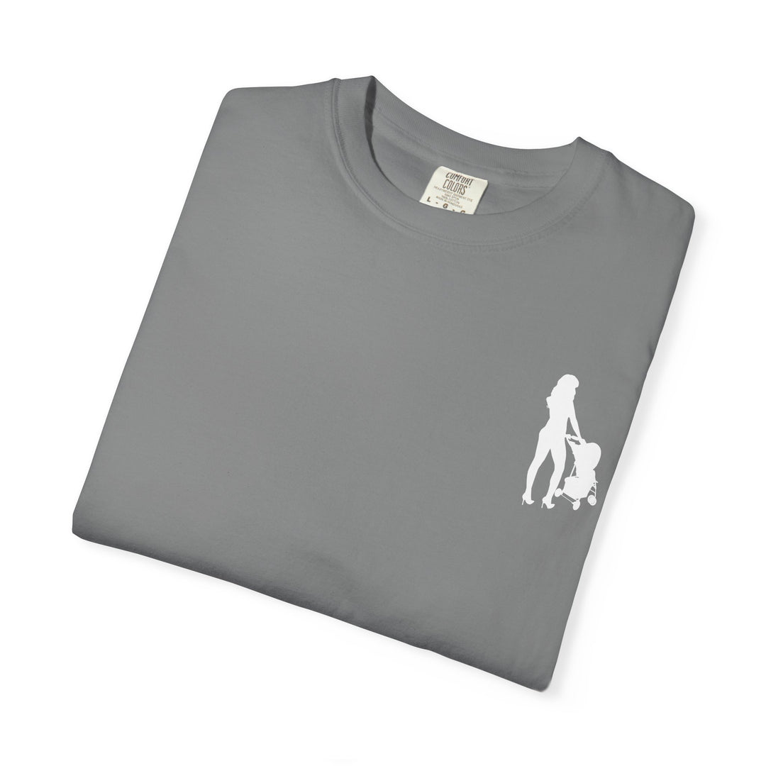 Subtle Hottest Mom Logo Unisex Garment-Dyed T-Shirt