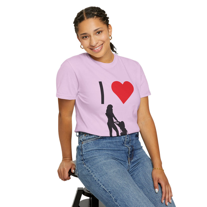 I ❤️ Hottest Mom Unisex Garment-Dyed T-Shirt | Celebrate Love and Empowerment