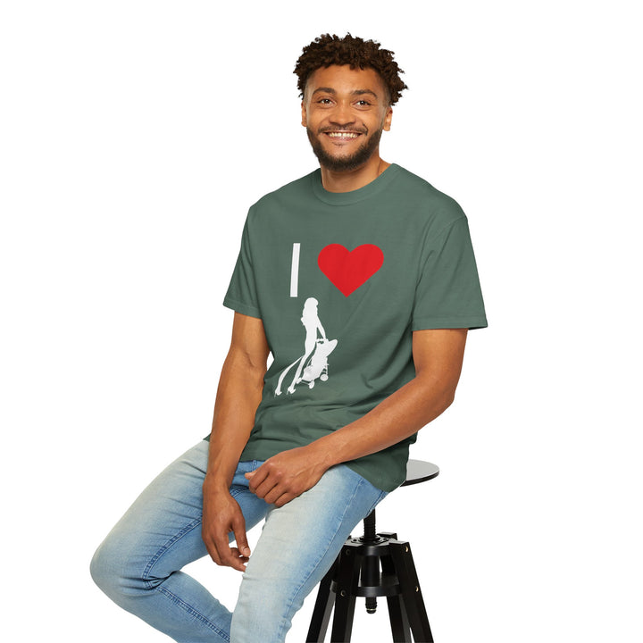 I ❤️ Hottest Mom Unisex Garment-Dyed T-Shirt | Celebrate Love and Empowerment