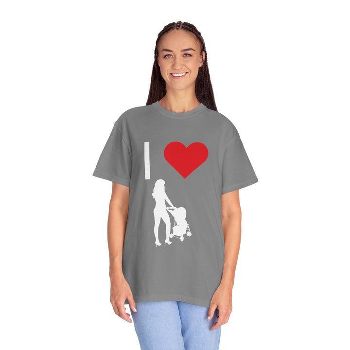 I ❤️ Hottest Mom Unisex Garment-Dyed T-Shirt | Celebrate Love and Empowerment