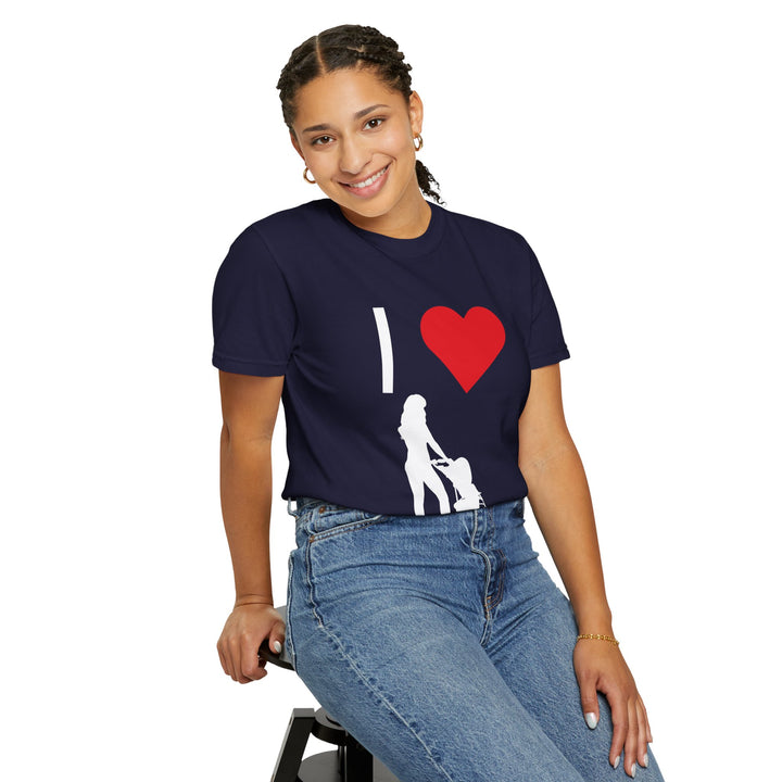 I ❤️ Hottest Mom Unisex Garment-Dyed T-Shirt | Celebrate Love and Empowerment