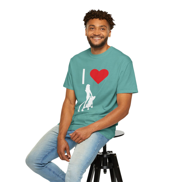 I ❤️ Hottest Mom Unisex Garment-Dyed T-Shirt | Celebrate Love and Empowerment