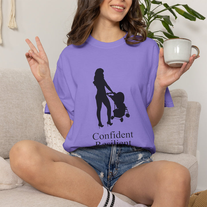 Confident, Resilient, Beautiful T-Shirt | Hottest Mom Logo | Comfort Colors