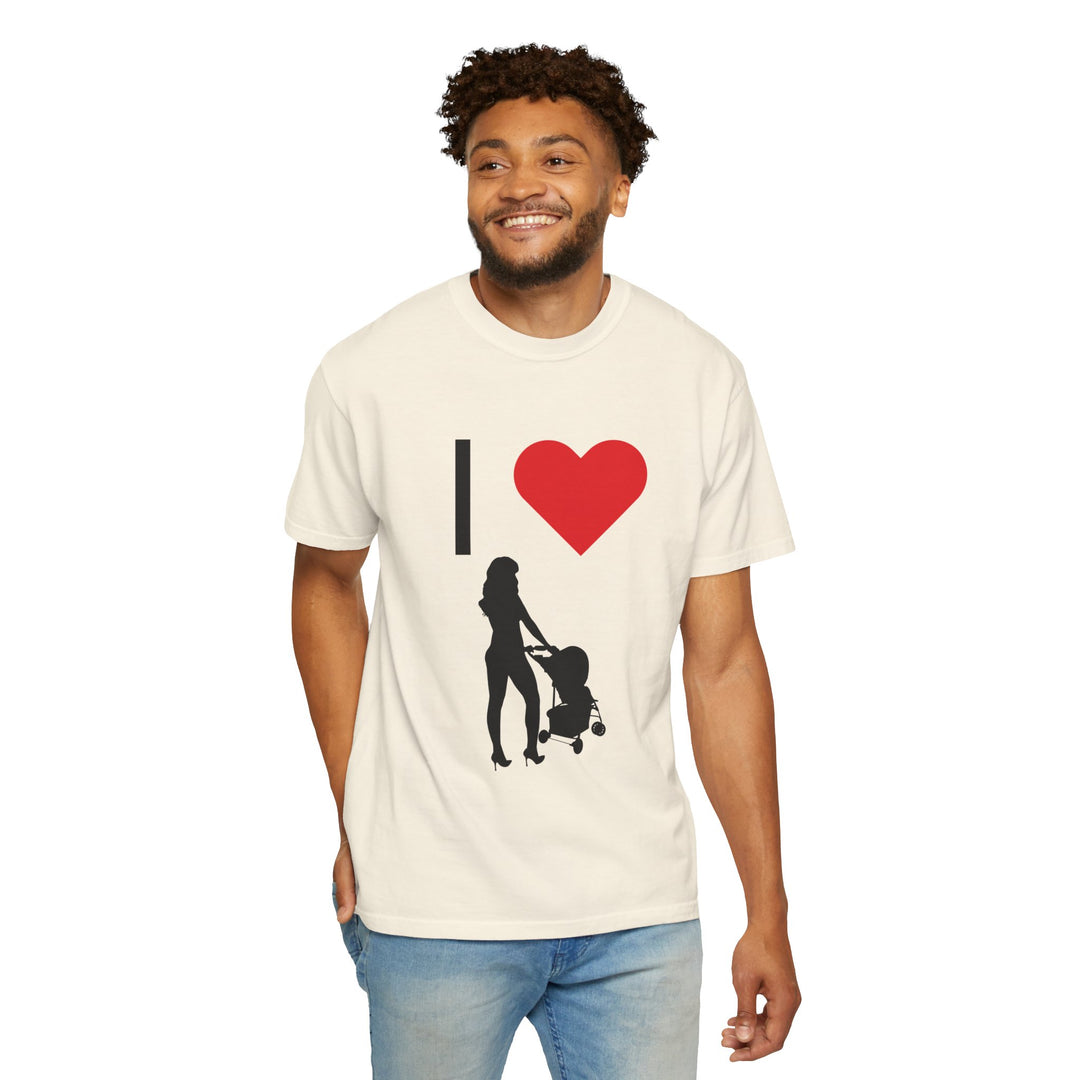 I ❤️ Hottest Mom Unisex Garment-Dyed T-Shirt | Celebrate Love and Empowerment