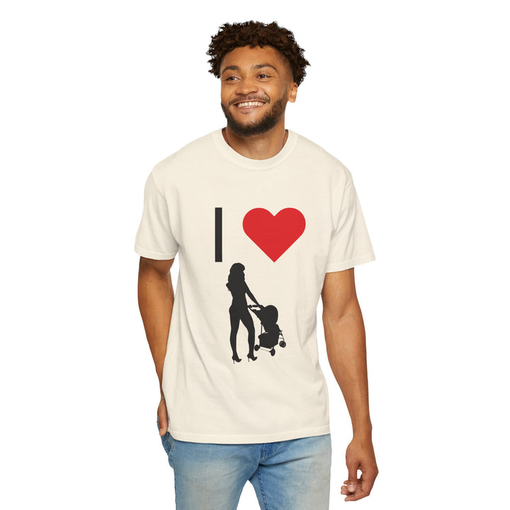I ❤️ Hottest Mom Unisex Garment-Dyed T-Shirt | Celebrate Love and Empowerment