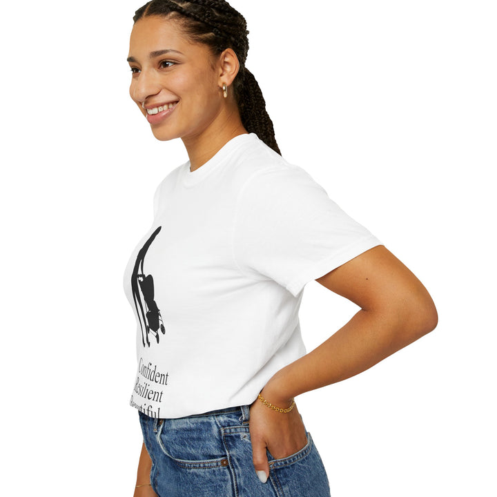 Confident, Resilient, Beautiful T-Shirt | Hottest Mom Logo | Comfort Colors