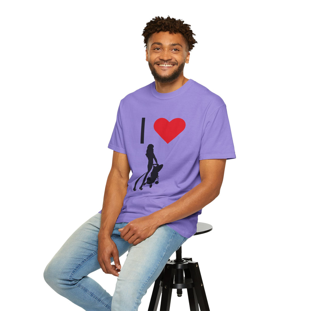 I ❤️ Hottest Mom Unisex Garment-Dyed T-Shirt | Celebrate Love and Empowerment
