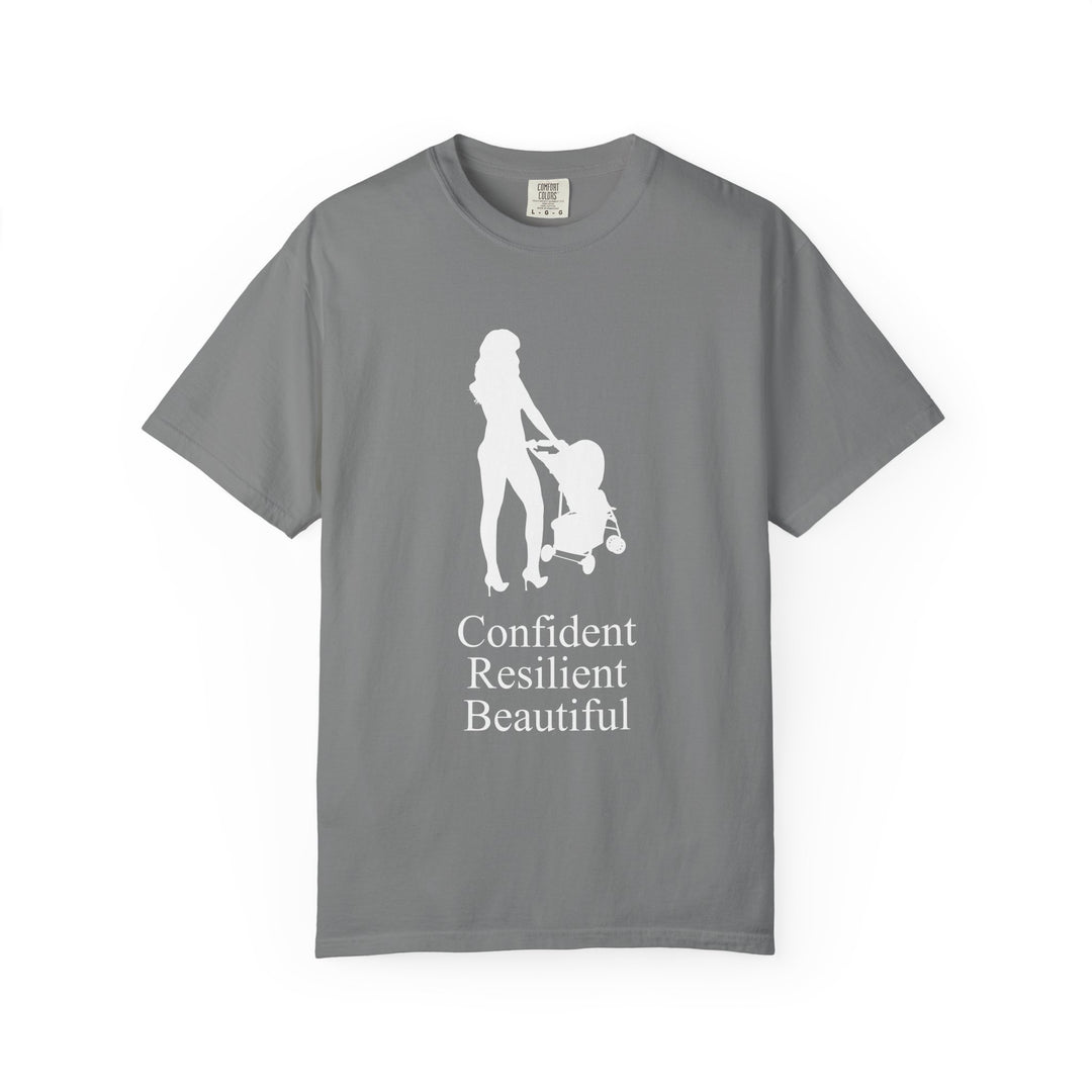 Confident, Resilient, Beautiful T-Shirt | Hottest Mom Logo | Comfort Colors