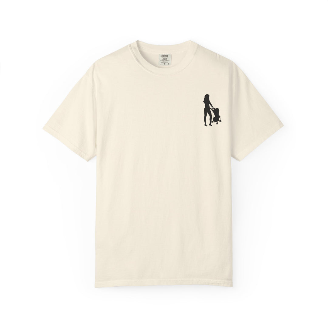Subtle Hottest Mom Logo Unisex Garment-Dyed T-Shirt