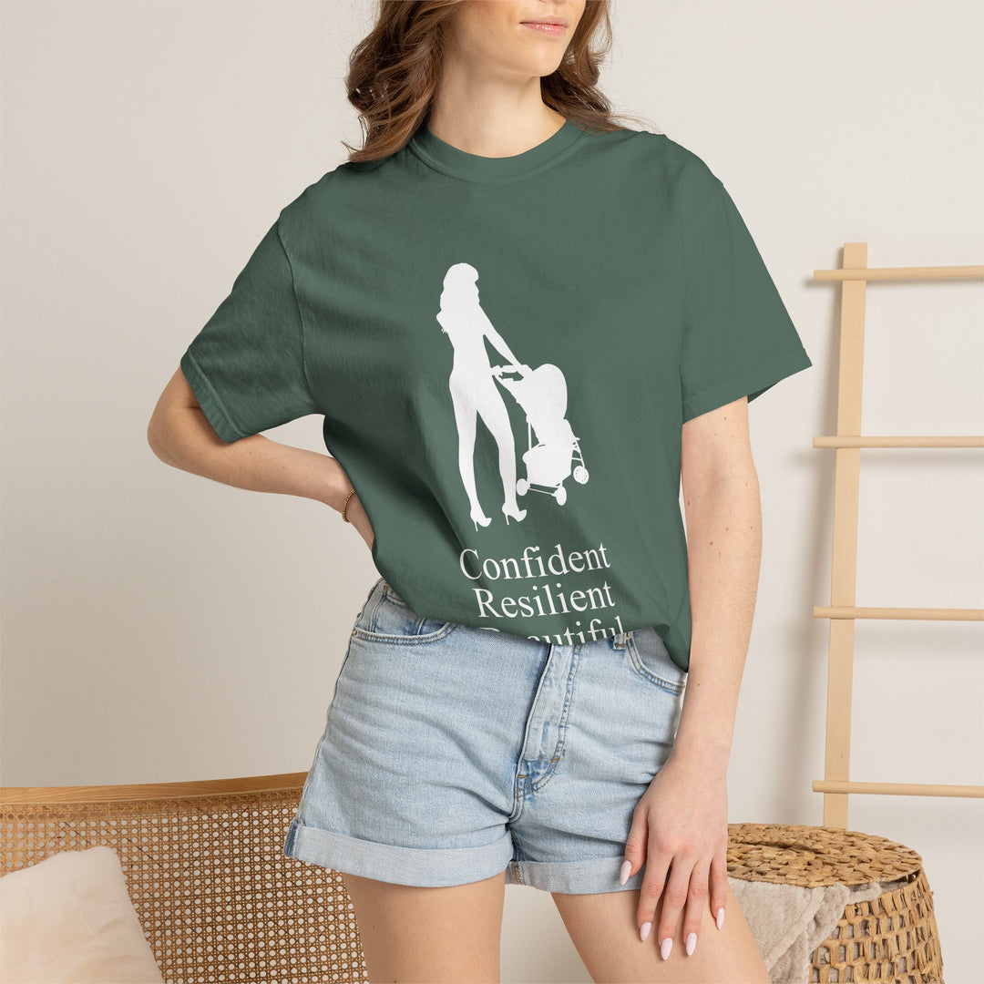 Confident, Resilient, Beautiful T-Shirt | Hottest Mom Logo | Comfort Colors