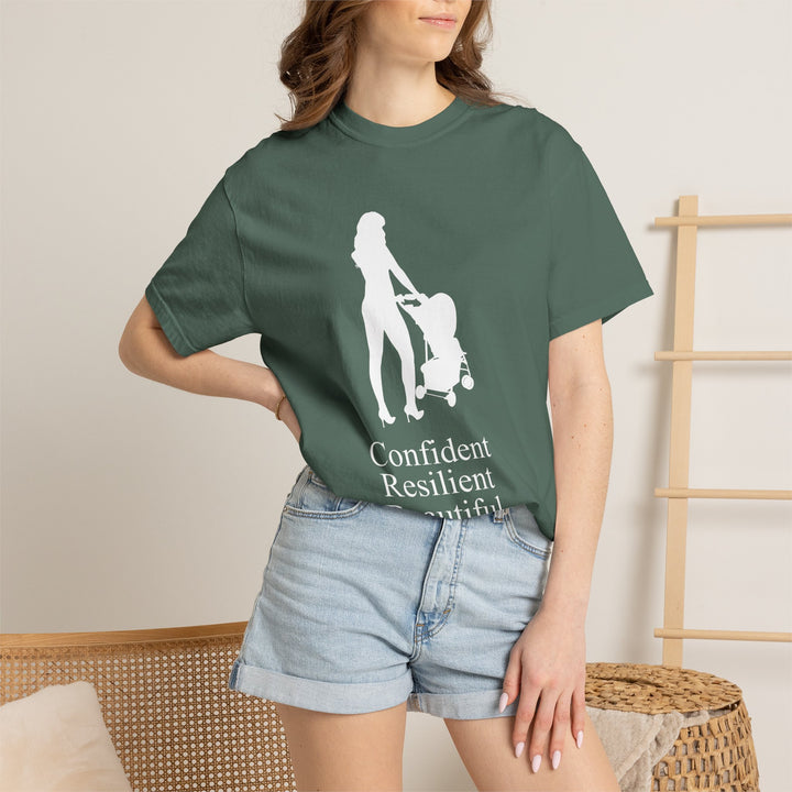 Confident, Resilient, Beautiful T-Shirt | Hottest Mom Logo | Comfort Colors