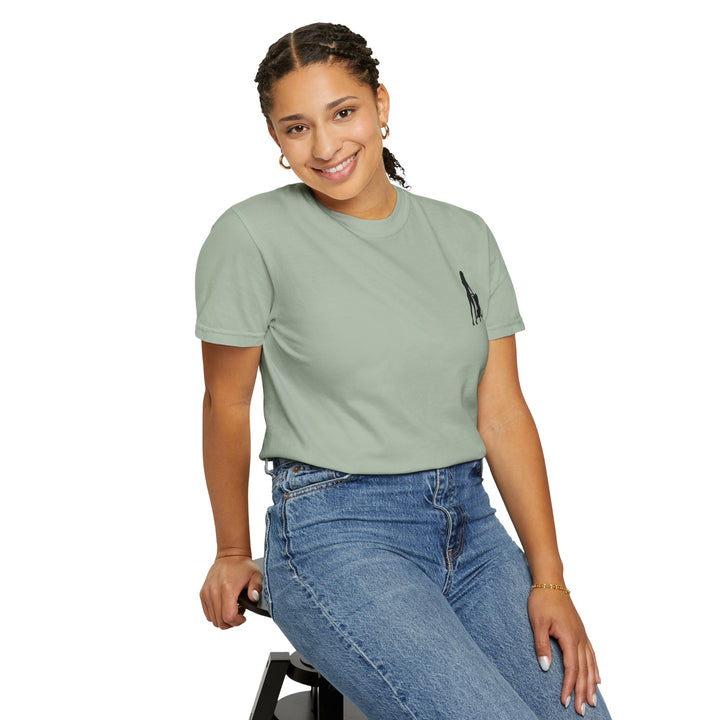 Subtle Hottest Mom Logo Unisex Garment-Dyed T-Shirt