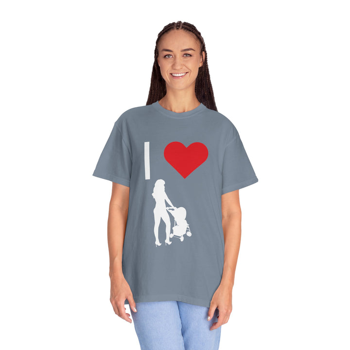 I ❤️ Hottest Mom Unisex Garment-Dyed T-Shirt | Celebrate Love and Empowerment