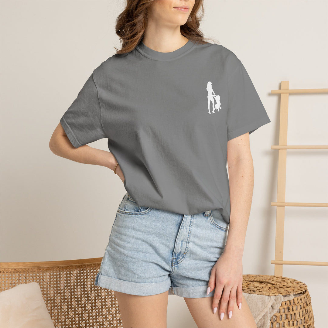 Subtle Hottest Mom Logo Unisex Garment-Dyed T-Shirt