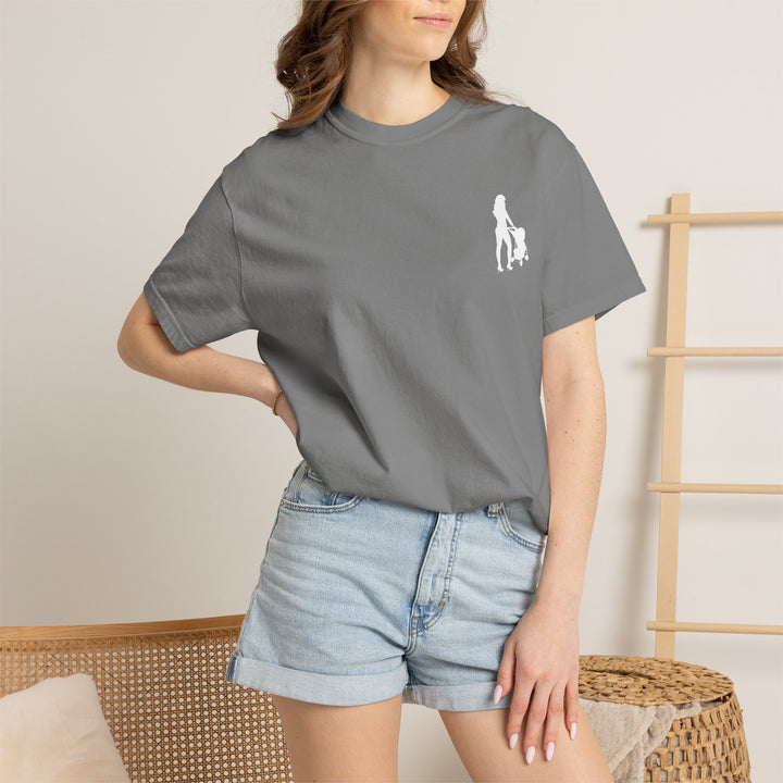 Subtle Hottest Mom Logo Unisex Garment-Dyed T-Shirt