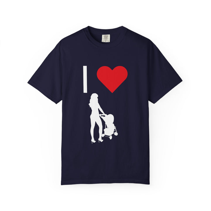 I ❤️ Hottest Mom Unisex Garment-Dyed T-Shirt | Celebrate Love and Empowerment