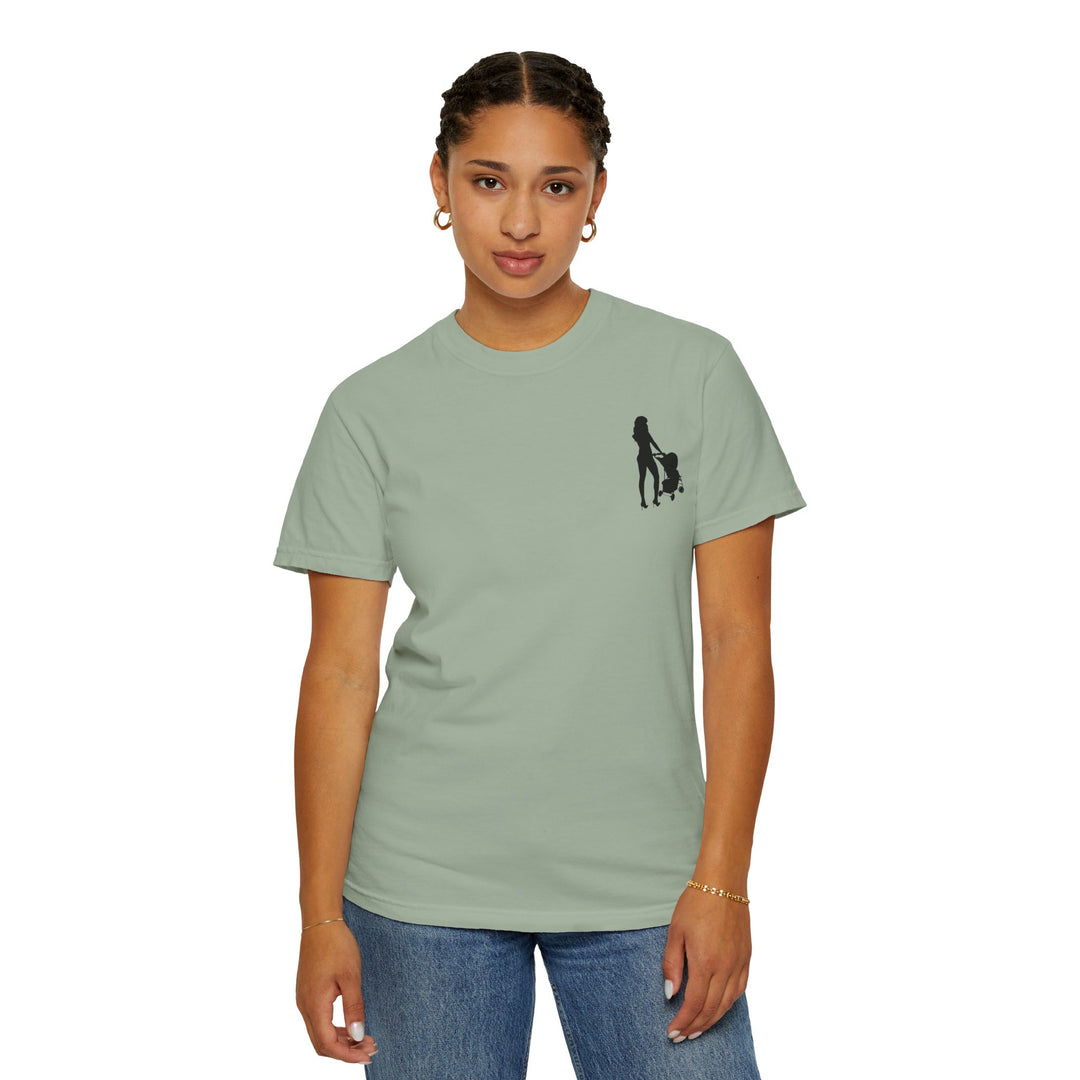 Subtle Hottest Mom Logo Unisex Garment-Dyed T-Shirt