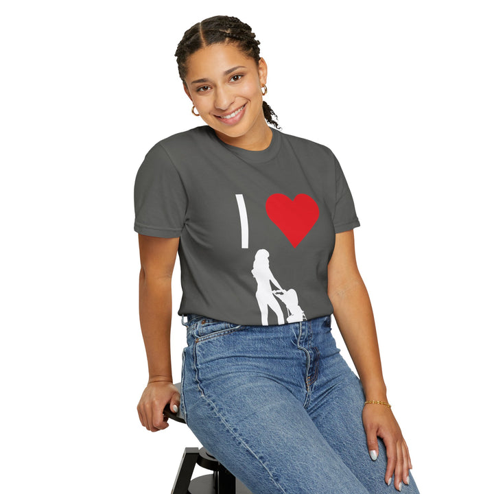 I ❤️ Hottest Mom Unisex Garment-Dyed T-Shirt | Celebrate Love and Empowerment
