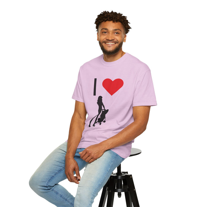 I ❤️ Hottest Mom Unisex Garment-Dyed T-Shirt | Celebrate Love and Empowerment