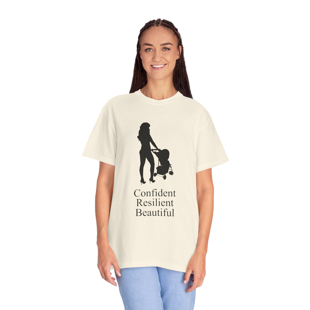 Confident, Resilient, Beautiful T-Shirt | Hottest Mom Logo | Comfort Colors