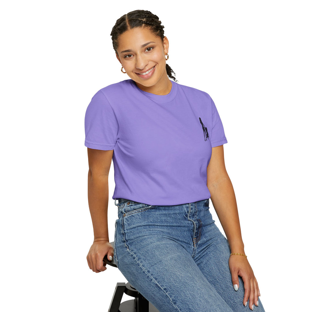 Subtle Hottest Mom Logo Unisex Garment-Dyed T-Shirt