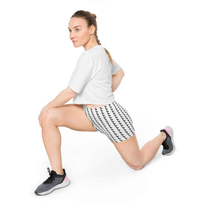 Chic Women's Graphic Shorts (WHITE)