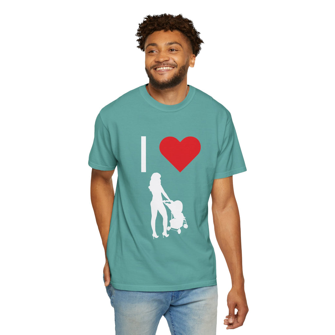 I ❤️ Hottest Mom Unisex Garment-Dyed T-Shirt | Celebrate Love and Empowerment