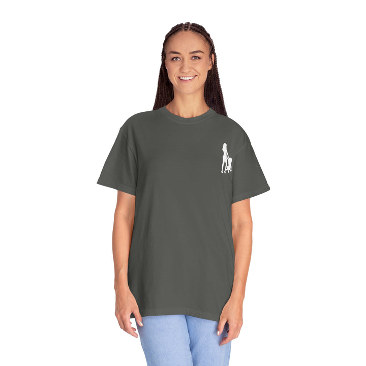 Subtle Hottest Mom Logo Unisex Garment-Dyed T-Shirt