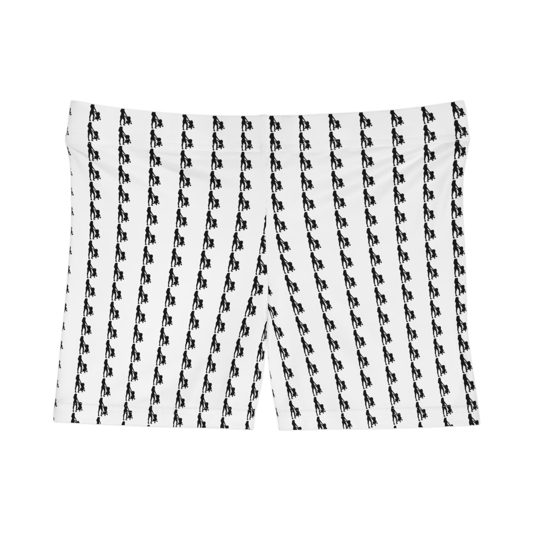 Chic Women's Graphic Shorts (WHITE)